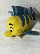 Disney Store 6  Plush Flounder From Little Mermaid with Tag Free Fast Shipping