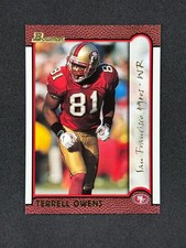 1999 Bowman #87 Terrell Owens Gold Parallel /99 San Francisco 49ers