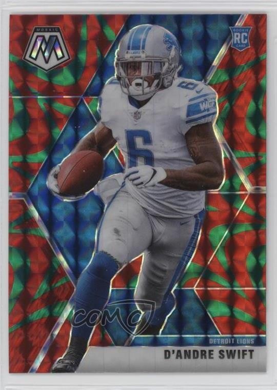 2020 Panini Mosaic Rookies Reactive Green Mosaic Prizm D'Andre Swift #215 0l1