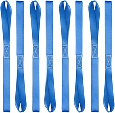Soft Loop Tie-Down Straps in Blue Color, 8pk x 18in, 3600lbs