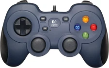 G F310 Wired Gamepad Controller Console like Layout 4 Switch D-Pad PC - Blue/Bla