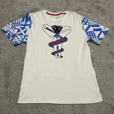 Kobe Bryant LA Lakers MVP Mamba Logo White Blue Size Large RARE T Shirt