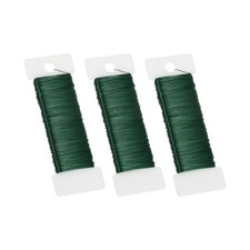 115Yard Floral Wire Flexible Paddle Wire 3Roll 26 Gauge Florist Wire Green