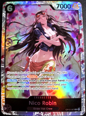 Nico Robin OP12-087 SR ONE PIECE Card Game NM Black | eBay