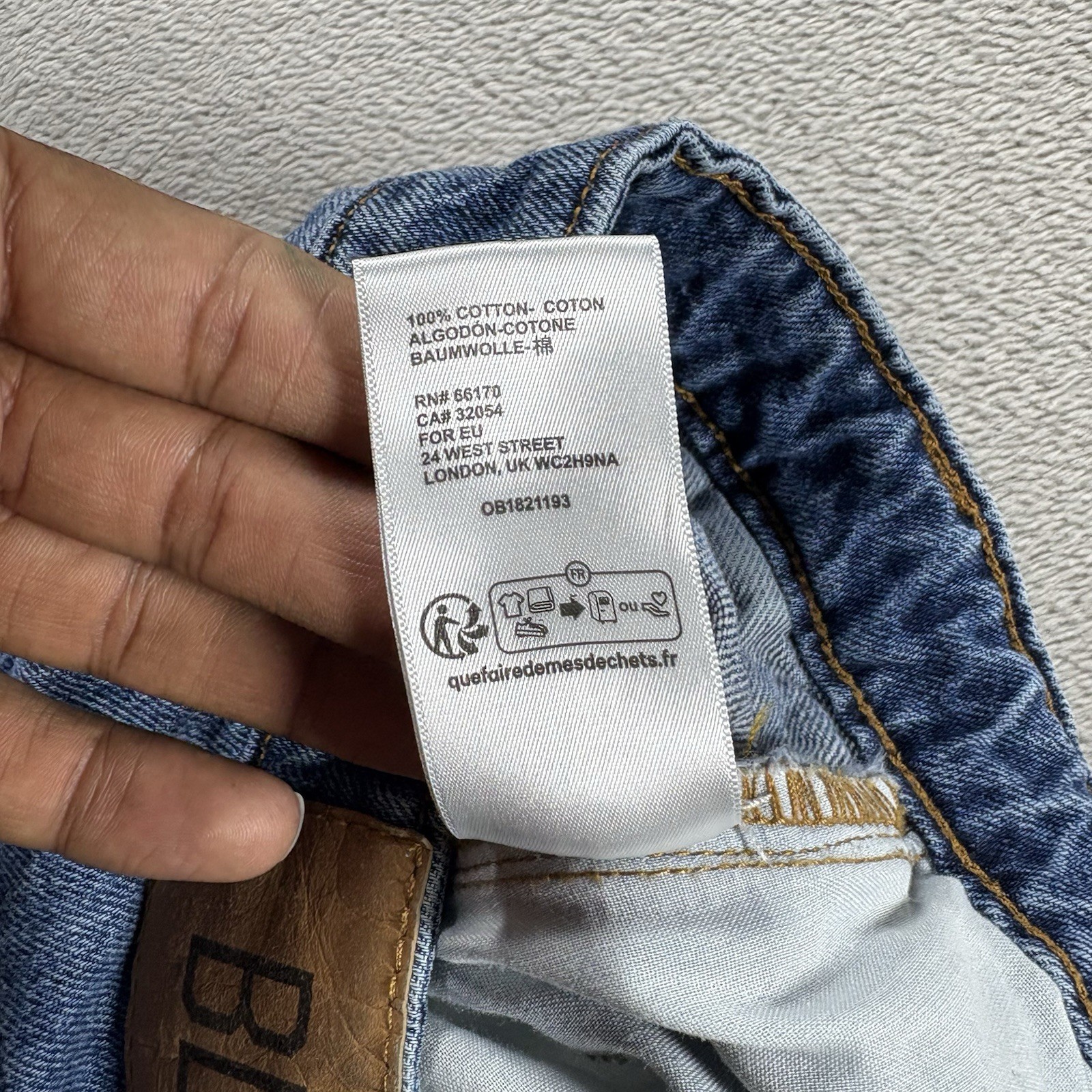 BDG Carpenter Double Knee Women's Size 27 Blue Jeans Y2K Paint Distress #1A