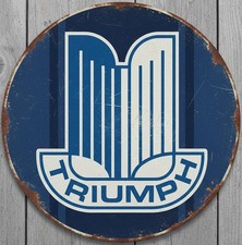 Triumph Motor Company 12 Diameter Vintage Novelty Metal Sign Made In Usa