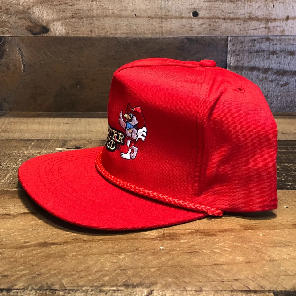 Винтажная мужская красная бейсболка Chester Fried Hat 90-е Chicken Streetwear — ЧИТАЙТЕ - Изображение 4 из 4