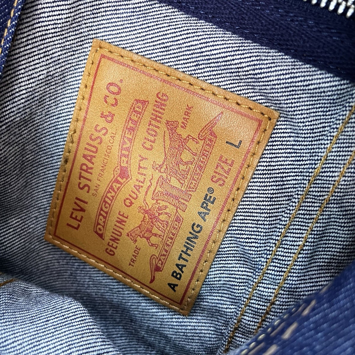 Bape x Levi Denim Jean Jacket - Size - L - Bathing Ape
