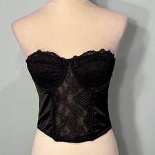 Sincerely Jules Black Lace Bustier Corset Top - Size M, 34B