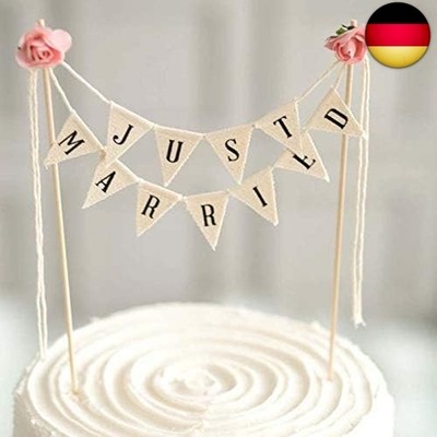 Wedding Cake Topper Vintage Rustic Just Married Wedding Cake Topper Cheese Bunti