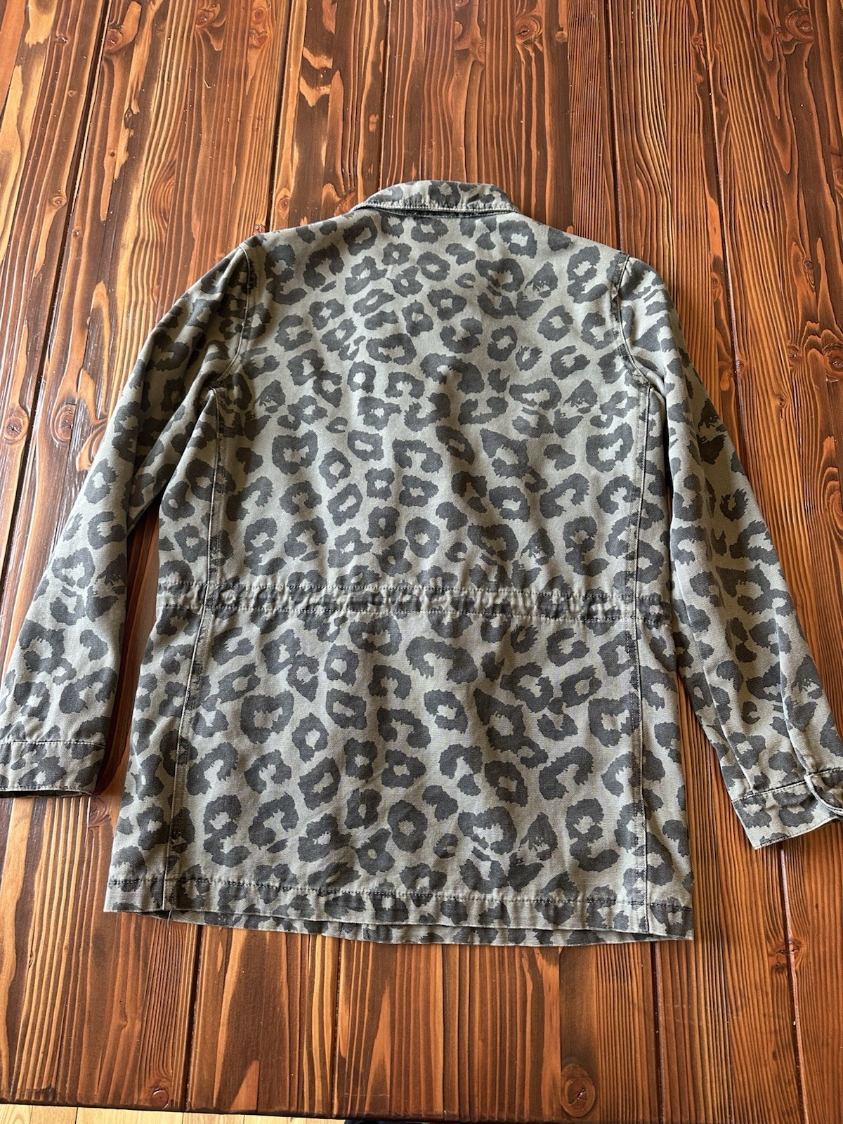 Ellison Leopard Utility Jacket Medium Olive Cargo… - image 7