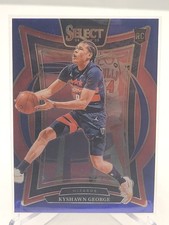 2024-25 Select Concourse Kyshawn George #85 Blue Prizm (RC) Wizards Silver