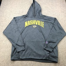 Nashville Predators Hoodie Mens XL Gray NHL Hockey Long Sleeve Pullover Champion