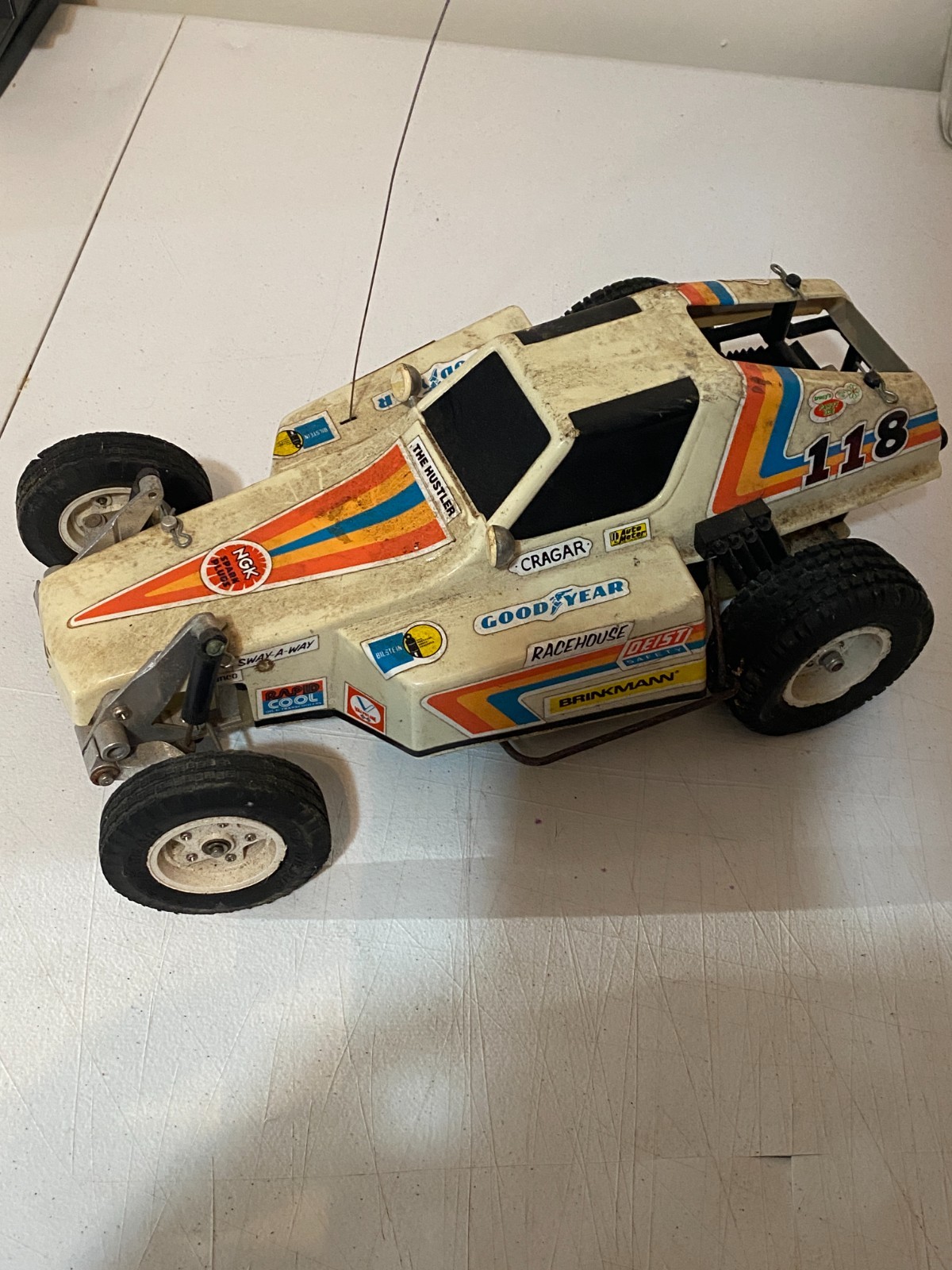 🔥 Vintage LaTrax Hustler 118 RC Buggy 1980s w/ Transmitter Rare As Is Collectib
