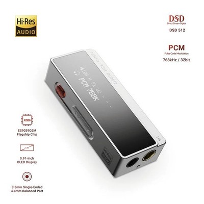 AIYIMA Audio H4 DAC AMP Portable HIFI Headphone Amplifer Hi-Res PCM768 DSD512