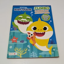 NEW, PINKFONG BABY SHARK JUMBO COLORING AND ACTIVITY BOOK
