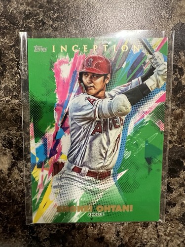 2020 Topps Inception - Shohei Ohtani #56 Green Bottom Right Corner Ding