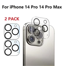 2 Pack Camera Lens Protector Tempered Glass Cover For iPhone 14 Pro 14 Pro Max