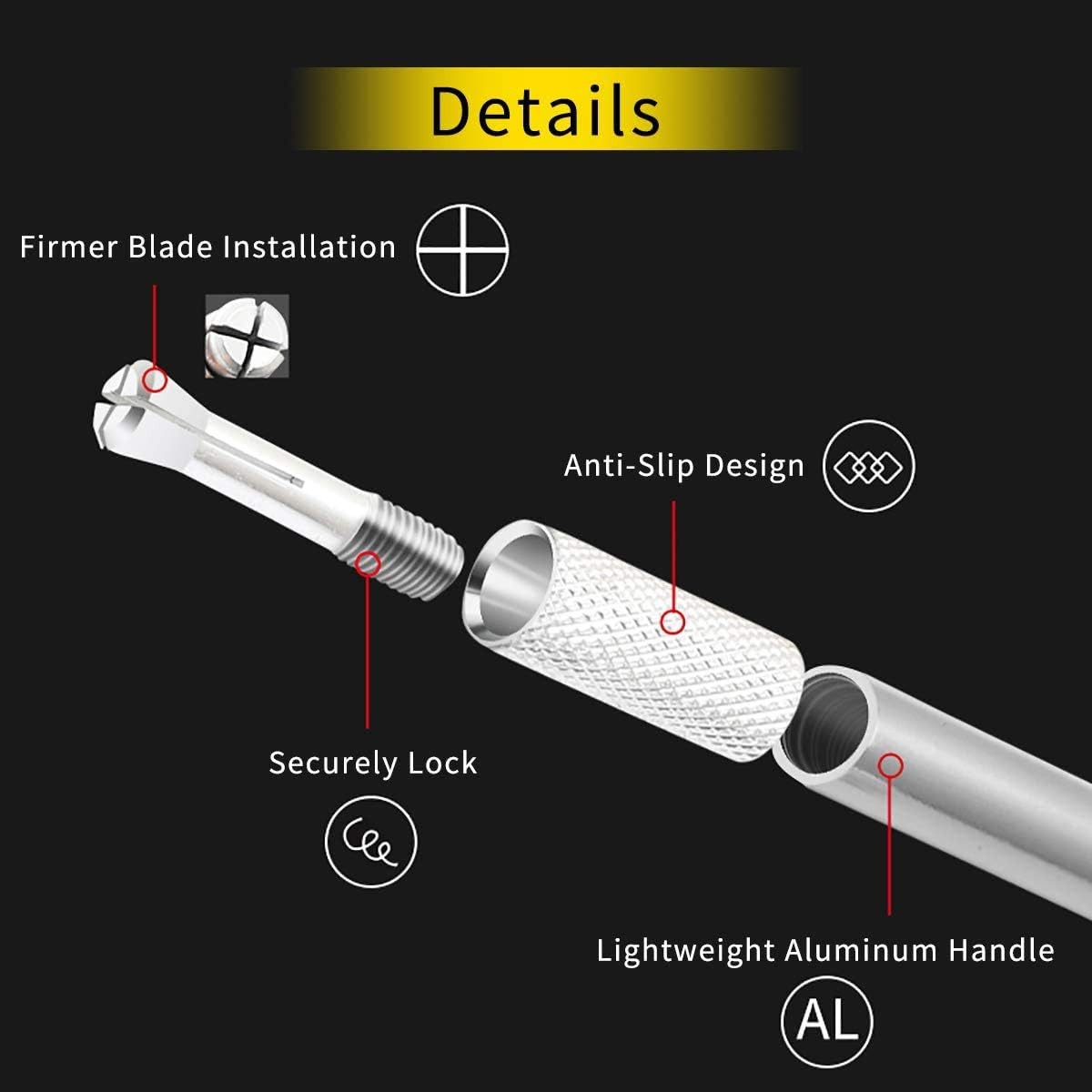 DIYSELF 1 Pcs Craft Knife Hobby Knife with 11 Pcs Stainless Steel Blade Kit, 1Pc