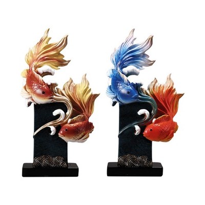 Feng Shui Karpfen Statue Handwerk Hause Dekoration für Regale Schrank