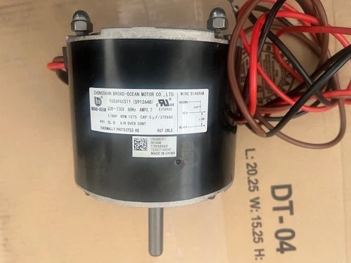 Broad-Ocean Y6S696C511 Condenser Fan Motor 5912648 230V 1/8HP