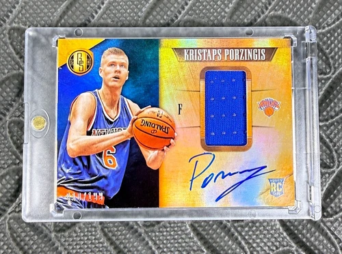 2015-16 Panini Gold Standard Kristaps Porzingis RPA /199 Rookie Patch Auto #203
