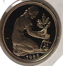 Germany, 1986-J, 50 Pfennig, KM109.2, Choice Proof, NR, 12-23
