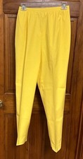 Vintage Women's KORET OF CALIFORNIA Skinny High Waisted Yellow Pants Size 14