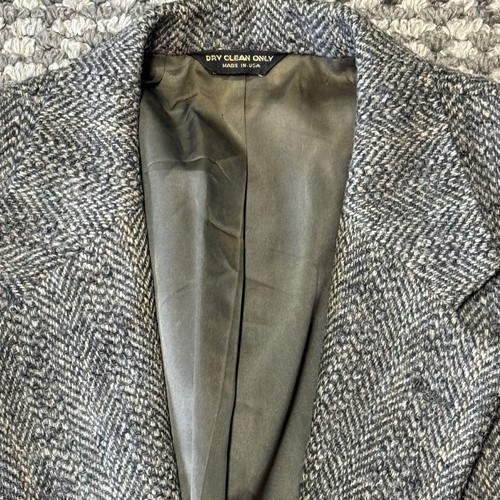 Vintage Harris Tweed 40R Sport Coat Ivy League USA Herringbone Wool Blazer - Picture 4 of 21