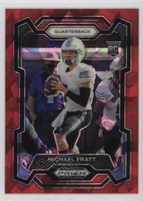 2024 Panini Prizm Draft Picks Red Ice Prizm Michael Pratt #144 0y59