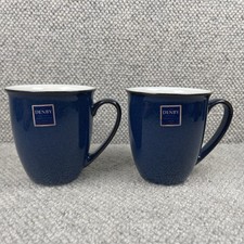 Denby Boston Blue Coffee Beaker / Flared Mug New Unused Stoneware VGC