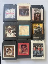 Mixed Lot of 24 Untested 8 Track Tapes Various Artist Not Serviced - Sold As Is