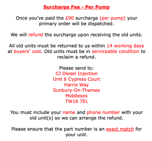 SURCHARGE - PUMP - Picture 2 of 2