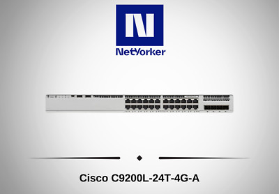 Cisco Catalyst 9200L C9200L-24T-4G-A 24 Port Data 4x1G Uplink Switch - Fast Ship
