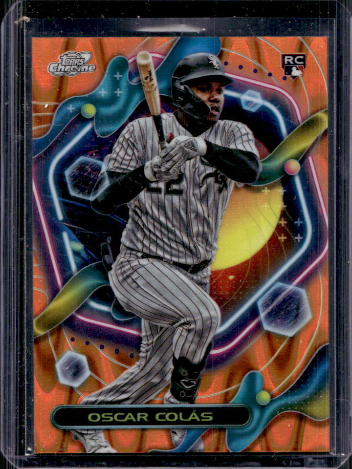 2023 Topps Cosmic Chrome Oscar Colas Orange Galactic Refractor Rookie RC #18/25
