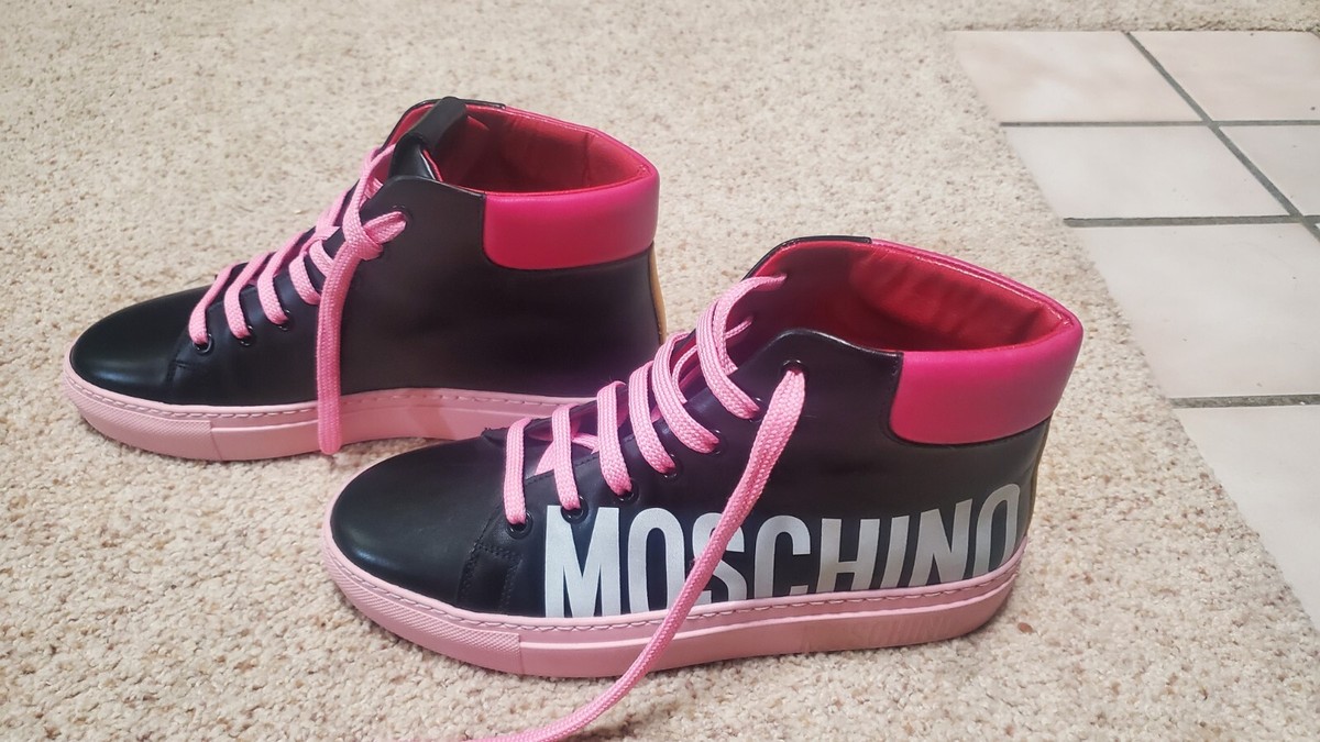 Moschino スリッフオンレサフツ MA10203C1MMF0 000 Moschino Couture High Top Logo Sneaker Shoes Womens Size US
