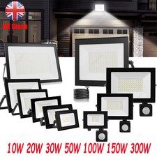 10-100W LED Floodlight Motion Sensor PIR Outdoor Yard Garden Security Floodlight