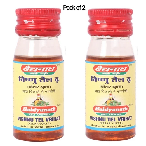 Baidyanath Vishnu Tel Vrihat 25ml (Pack of 2) Ayurvedic Oil Tail for Muscle Pain - Picture 1 of 2