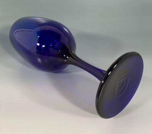 Cobalt Blue White Wine Glass Goblet (s) LOT OF 4 - Picture 4 of 7