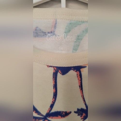 Size 14 Kids | Cat & Jack Matching Pajama Set - Island Palm Trees - Picture 5 of 5