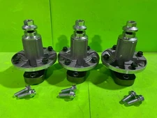 3PK Spindle Assy For John Deere 48" L120 L130 Scotts L2048 L2548 w Blade Bolts