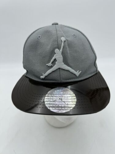 Air Jordan JUMPMAN Gray Youth Size Adjustable Snapback Hat Cap Plastic Bill Nike