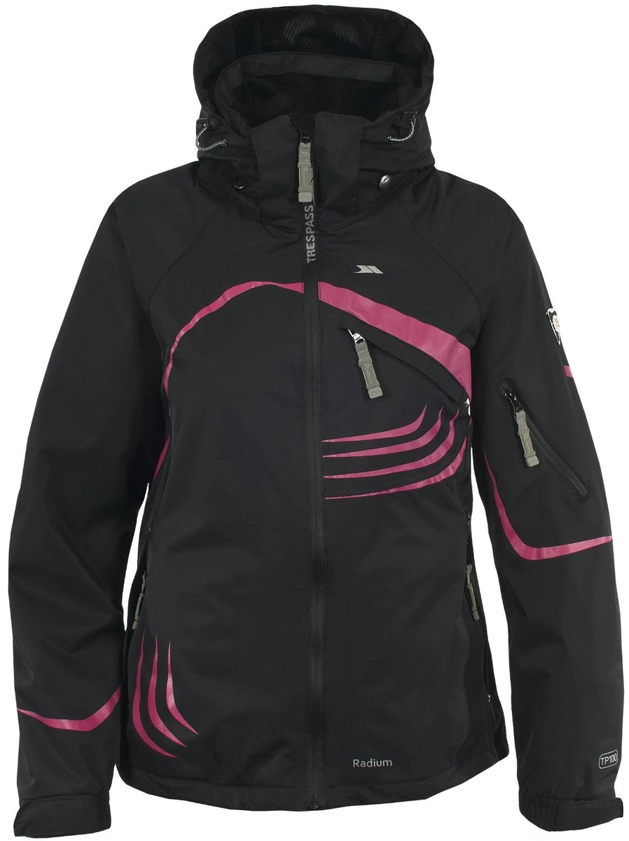 Trespass Women s Lissy Radium Ski Jacket TP 100 Black Pink size S