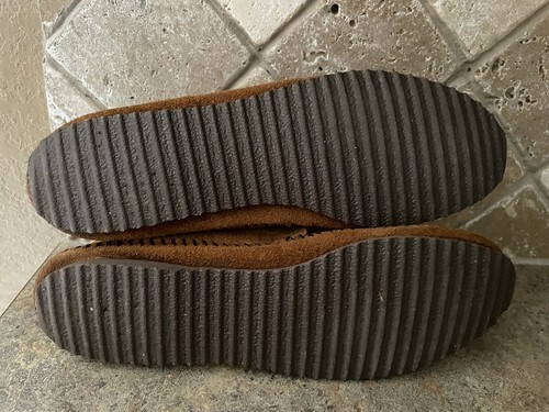 minnetonka moccasins brown suede laced braided pattern size 7 - Picture 5 of 6