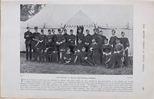 1900 Burenkrieg Druck Offiziere 4. Bedfordshire Regiment