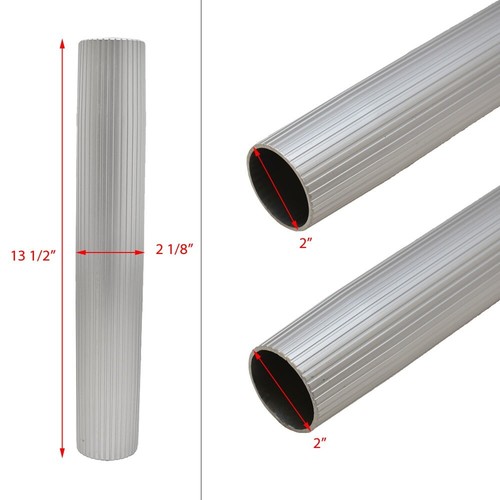 Crownline Boat Table Post 62548 | 13 1/2 x 2 Inch Fluted Aluminum - Bild 2 von 2