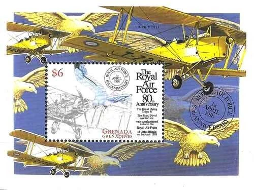Timbre Armée Avions Oiseaux Grenade Grenadines BF418 ** (64003DJ) - Photo 1/1