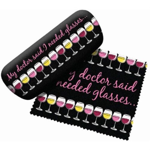 Spoontiques My Doctor Said I Needed Glasses Eyeglass Case Lens Cloth Multicolor