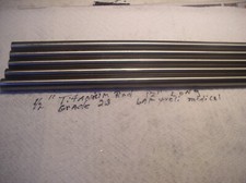 1/2" TITANIUM  ROD 6 AL-4VELI 5 PCS. 12" LONG GRADE 23 VERIFIED 6AL-4VELI 
