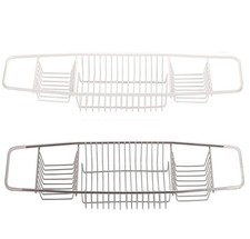 3 Compartment Over Bath Tub Shower Caddy Bath Rack Organiser Tray Rust Free